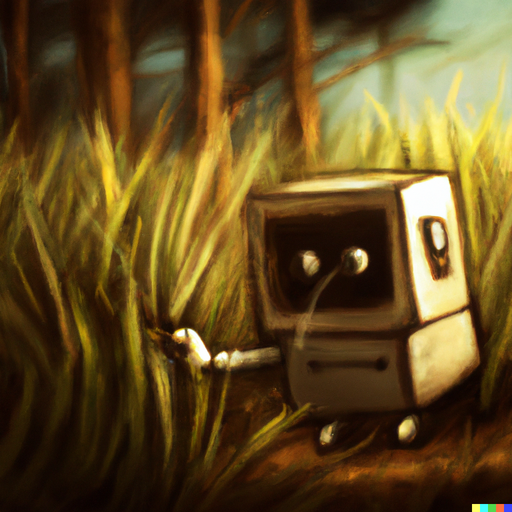 Robot in the forest