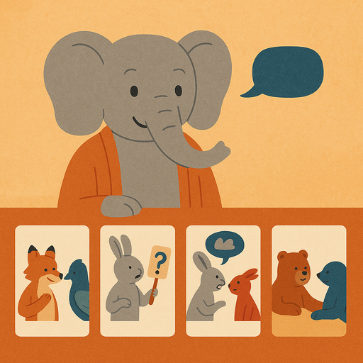Playful image of a few animals handling disagreement