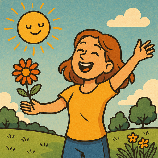Woman smiling on a sunny day